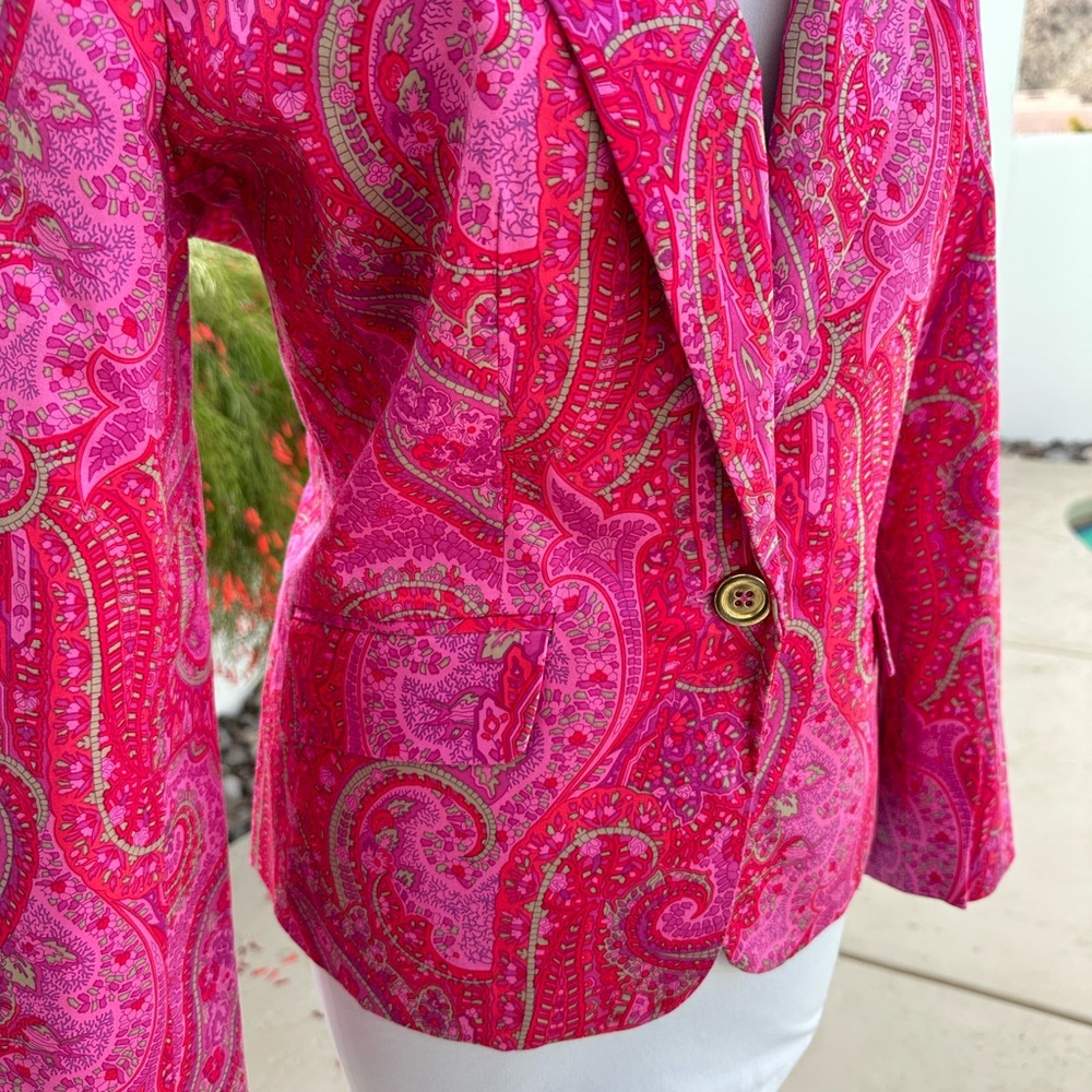 Jones New York Vibrant Pink Paisley Blazer - Picture 4 of 4